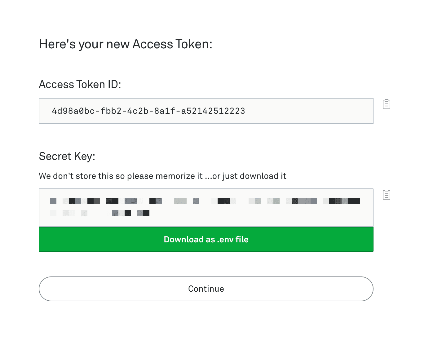 Mux access token environment